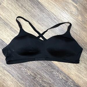 Wireless Black Crisscross Bra - Women Intimates